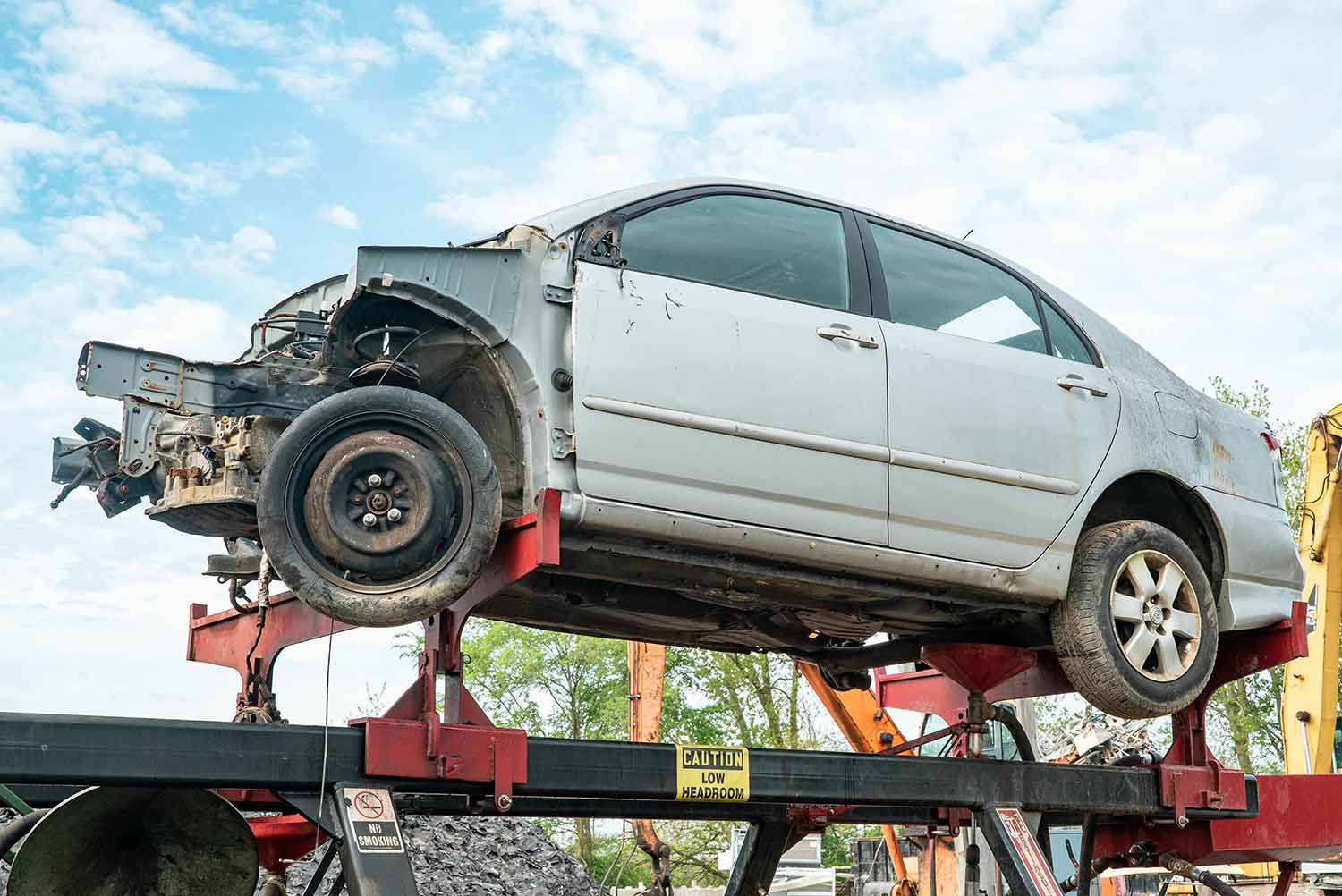 Vehicle Pick Up Service We charge a minimal fee to tow an old vehicle and deduct it from your weight. No money out of pocket!